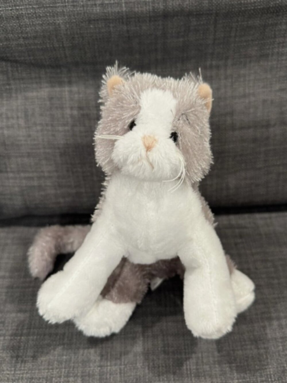 Ganz Webkinz Lil' Kinz Grey & White Cat NO CODE 6" Plush Stuffed Animal